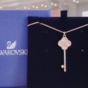 HALL KEY PENDANT, MULTI-COLORED, ROSE GOLD PLATING